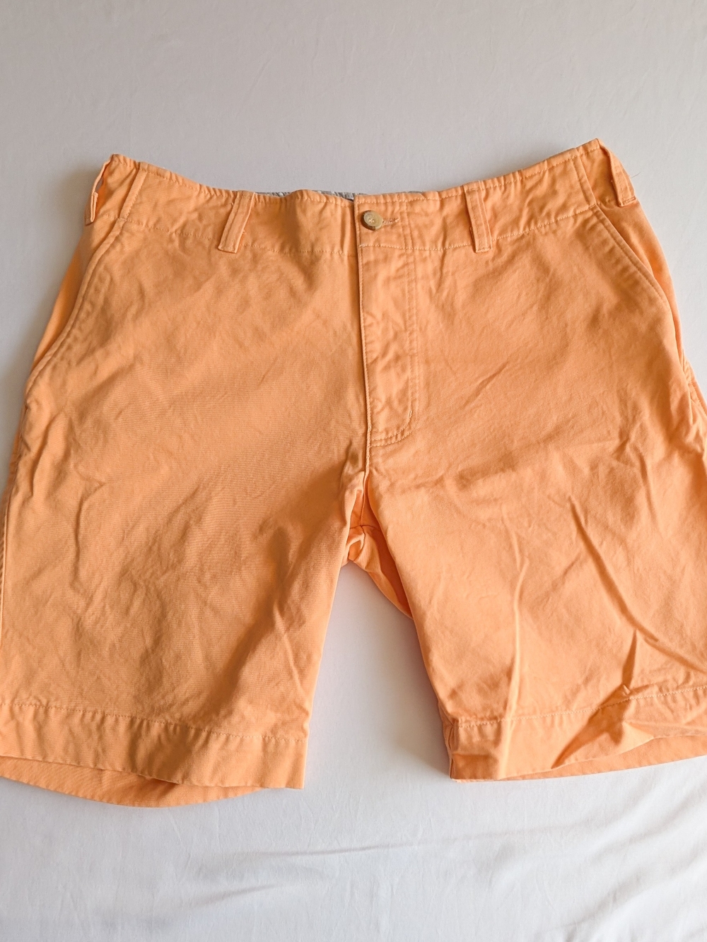 Old Bull Lee - Mens Size 36 Tangerine Poplin Short, Cotton Casual Active